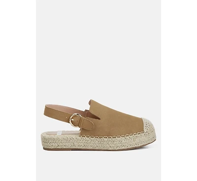 Affie suede slingback strap espadrilles