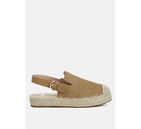Affie suede slingback strap espadrilles