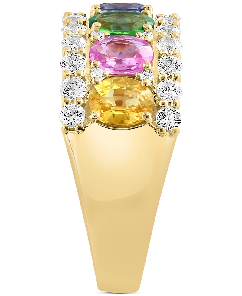 Effy Blue & White Sapphire Ring (3-1/2 ct. t.w.) Diamond (1/20 14k Gold. (Also available Emerald and Pink Sapphire)