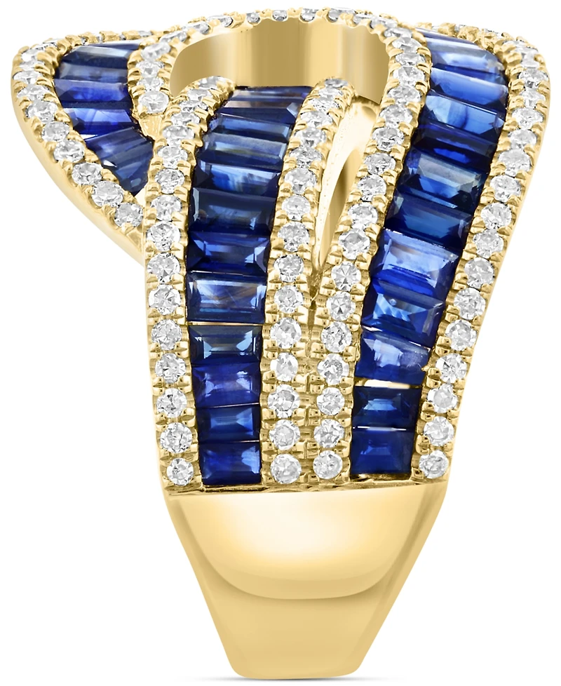 Effy Ruby (3-1/4 ct. t.w.) & Diamond (5/8 Swirl Statement Ring 14k Rose Gold