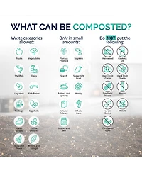 Luma Comfort Luma Electric Kitchen Composter, 2.5L Capacity Odorless Countertop Compost Bin