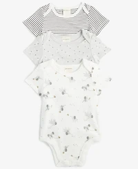 Baby Elephant Cotton Bodysuits, 3 Pack, Exclusively at Macy's