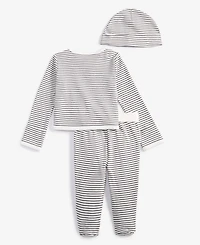 Baby Stripe Cotton 3-Pc. Set, Exclusively at Macy's