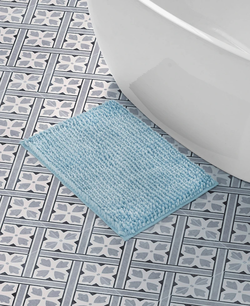 Laura Ashley Butter Chenille Bath Mat, 17" x 24"