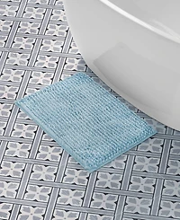 Laura Ashley Butter Chenille Bath Mat, 17" x 24"
