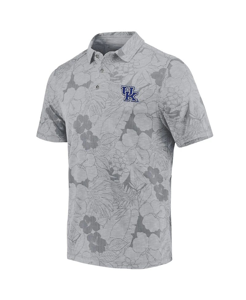 Tommy Bahama Men's Gray Kentucky Wildcats Miramar Blooms Polo Shirt