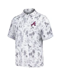 Tommy Bahama Men's Gray Atlanta Braves Sport Cabana Shores IslandZone Tri-Blend Polo