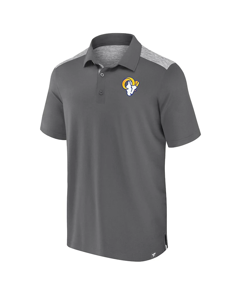 Fanatics Men's Gray Los Angeles Rams Long Shot Polo