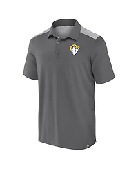 Fanatics Men's Gray Los Angeles Rams Long Shot Polo