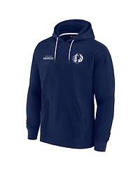 Fanatics Signature Men's and Women's Navy Dallas Mavericks Elements Super Soft Fleece Pullover Hoodie