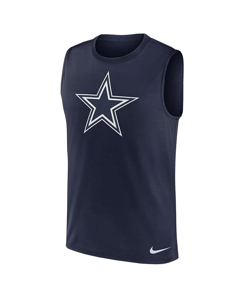 Nike Men's Navy Dallas Cowboys Blitz Legend Muscle Perform Tank Top