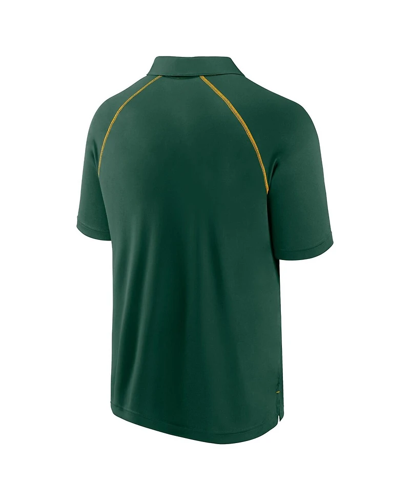 Fanatics Men's Green Oakland Athletics Strong Alone Raglan Polo