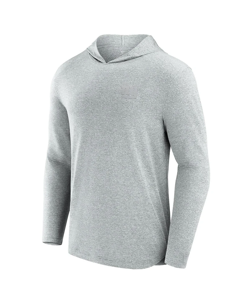 Fanatics Signature Men's Gray New York Giants Front Office Tech Lightweight Hoodie T-Shirt