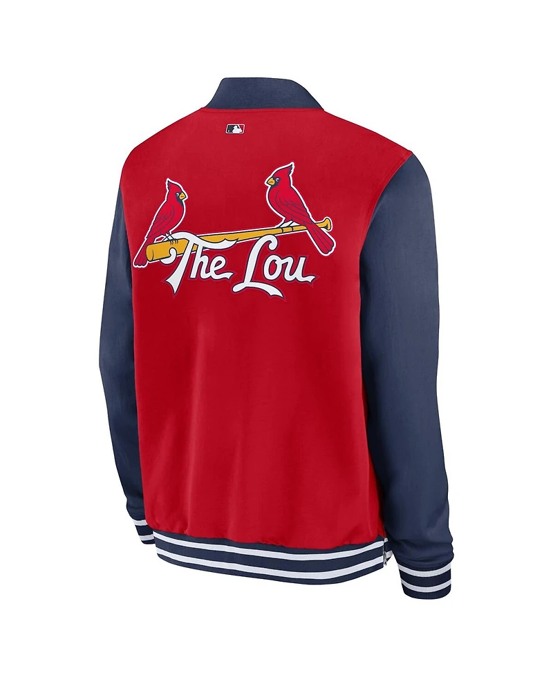 Nike Men's Red St. Louis Cardinals 2024 City Connect Authentic Collection Game Time Full-Zip Jacket