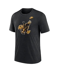 Nike Men's Heather Black Iowa Hawkeyes Blitz Evergreen Legacy Primary Tri-Blend T-Shirt