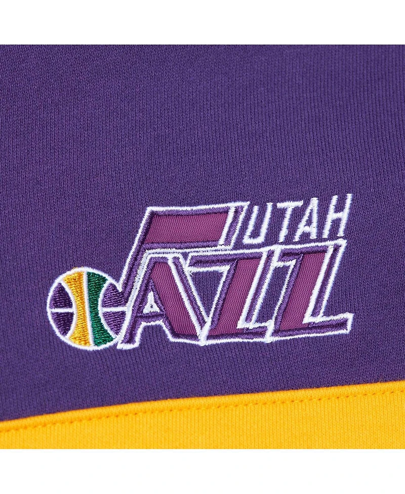 Mitchell & Ness Men's Black/Purple Utah Jazz Head Coach Pullover Hoodie