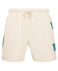 Pro Standard Men's Cream Charlotte Hornets Triple Tonal Woven Shorts