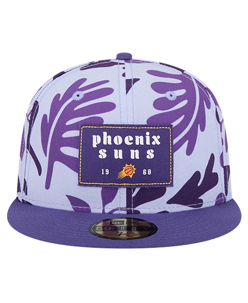 New Era Men's Purple Phoenix Suns Palm Fronds 2-Tone 59FIFTY Fitted Hat
