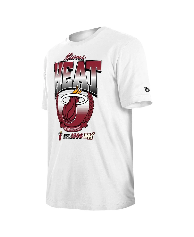 New Era Men's and Women's White Miami Heat Summer Classics T-Shirt