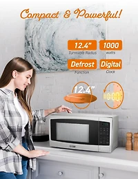 1.1 Cu. Ft. Counter Top Microwave,White