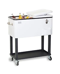 Mobile Cooler Cart - White