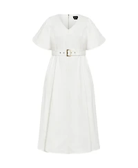 City Chic Plus Denim Delilah Midi Dress