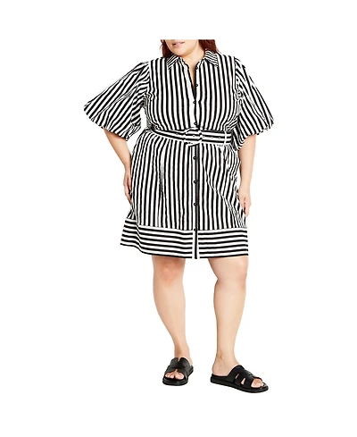 City Chic Women's Stripe May Dress