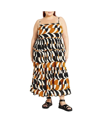 City Chic Women's Mystic Print Dress