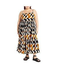 City Chic Women's Mystic Print Dress