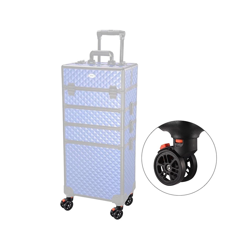 Byootique 2Pcs 2" Swivel Replacement Wheel Caster with Locking Brake for Aw Makeup Case