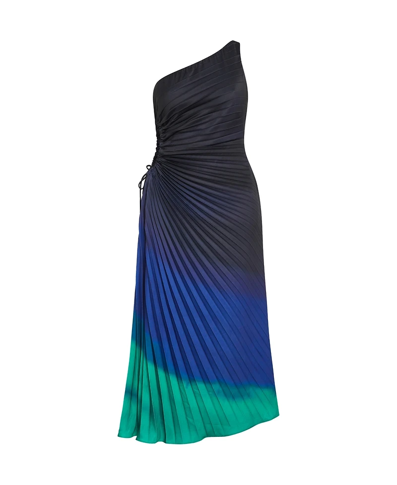 City Chic Plus Aliza Print Pleat Maxi Dress