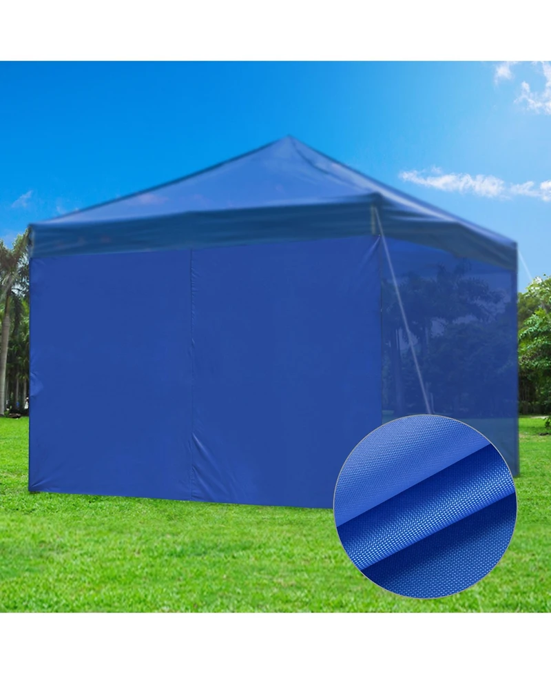 InstaHibit 1080D 120g Privacy Sidewall UV30+ Fits 10x10ft Canopy Gazebo 2 Pieces