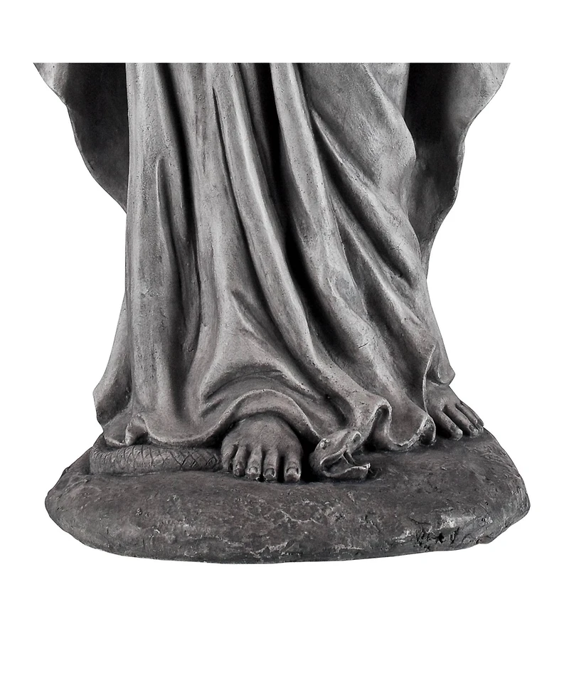 John Timberland Virgin Mary Statue Sculpture Catholic Decor Outdoor Garden Front Porch Patio Gray Stone Finish Ceramic 29" Tall