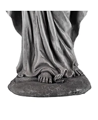 John Timberland Virgin Mary Statue Sculpture Catholic Decor Outdoor Garden Front Porch Patio Gray Stone Finish Ceramic 29" Tall