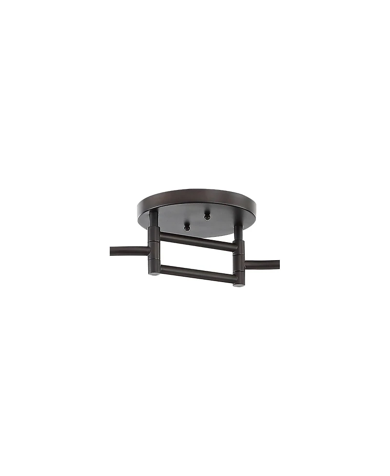 Pro Track Heavy Duty Axel 6-Head Led Ceiling Track Light Fixture Kit Spot Light GU10 Black Metal Farmhouse Rustic Kitchen 72" Wide