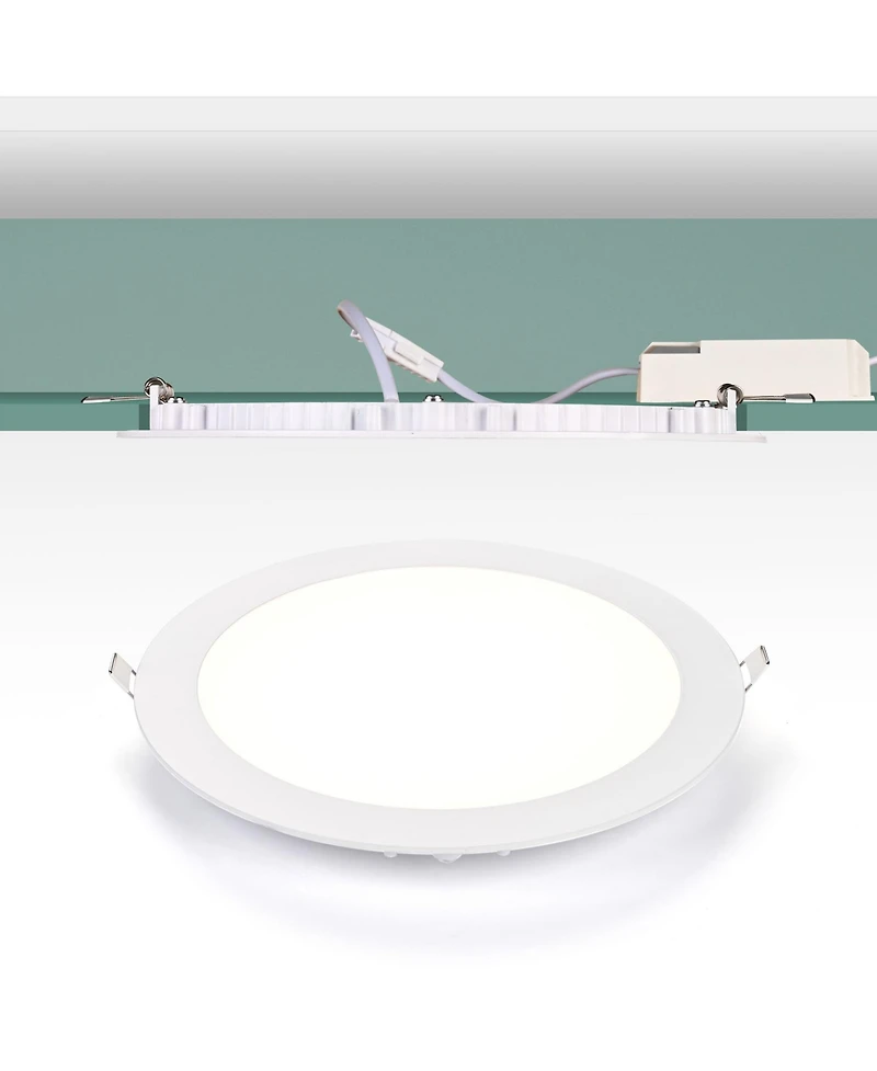 8" Led Recessed Ceiling Panel Down Light Round 3 Color Slim Spot Lamp 6 Pack