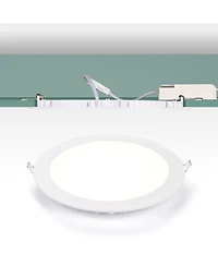 8" Led Recessed Ceiling Panel Down Light Round 3 Color Slim Spot Lamp 6 Pack