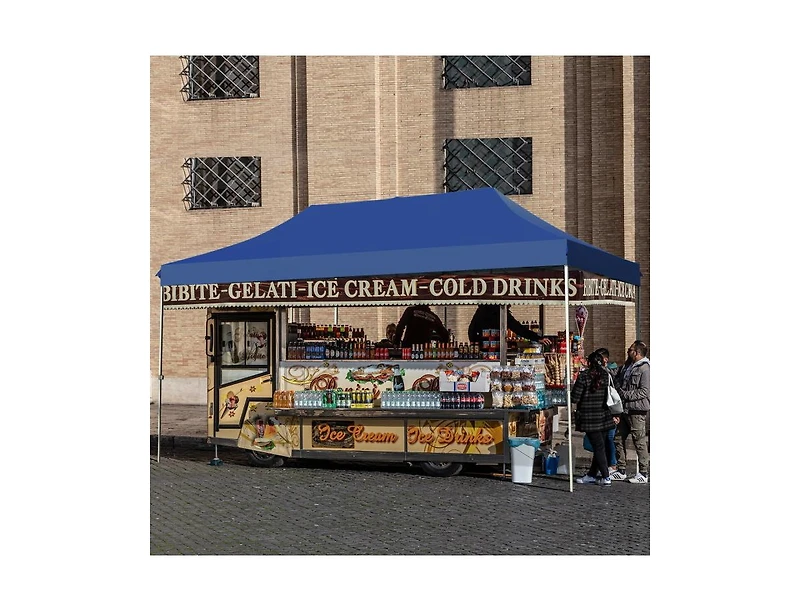 Slickblue 10 x 20 Feet Adjustable Folding Heavy Duty Sun Shelter with Carrying Bag