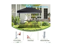 Slickblue 2-Tier 10 x 10 Feet Pop-up Canopy Tent with Wheeled Carry Bag