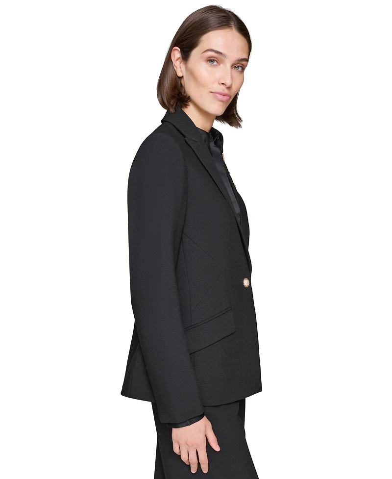 Karl Lagerfeld Women's Pin-Detail One-Button Blazer