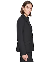 Karl Lagerfeld Women's Pin-Detail One-Button Blazer