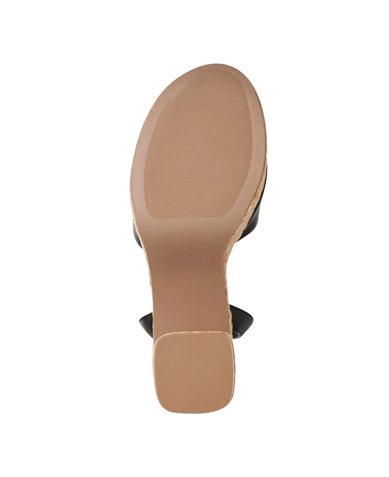 Marc Fisher Ltd Women's Palyca Block Heel Open Toe Dress Sandals