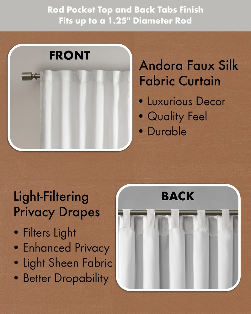 Madison Park Andora Botanical Embroidered Curtain Panel