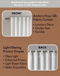 Madison Park Andora Botanical Embroidered Curtain Panel