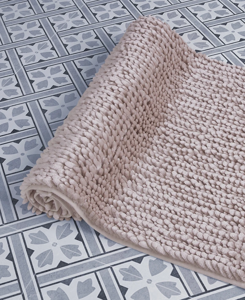 Laura Ashley Butter Chenille Bath Mat, 20" x 34"