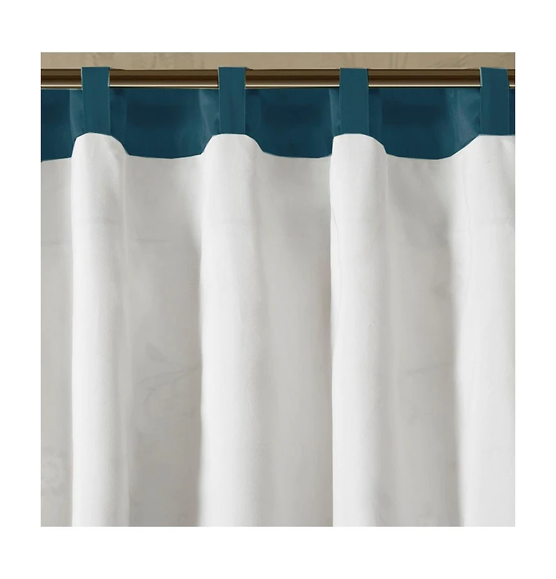 Embroidered floral embroidery Window Valance for Bedroom and kitchen, Lining and 3" rod pocket fits up to 1.25" diameter rod valances for wi