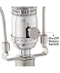 Ledger Modern Accent Table Lamps 21.75" High Set of 2 with Usb Charging Port and Table Top Dimmers Mercury Glass Off White Drum Shade Living Room