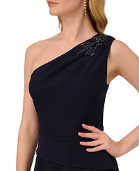 Adrianna Papell Women's Beaded One-Shoulder Gown