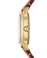 Fossil Women's Harlow Three-Hand Medium Brown Leather Watch 27mm