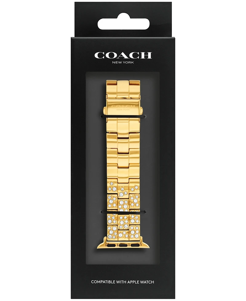Coach Women's Gold Stainless Steel Bracelet for Apple Watch 38mm, 40mm, 41mm
